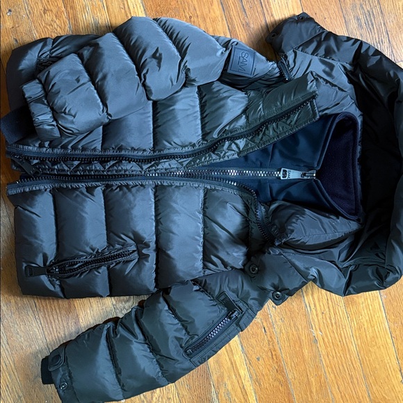 SAM. Metallic Gray Puffer Jacket